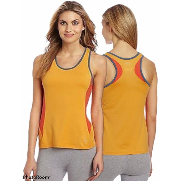 Columbia OMNI Freeze UPF 50 Orange Running Color block Ringer Racerback Tank M - Picture 2 of 10